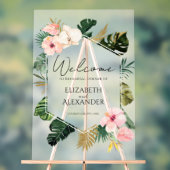 アクリルのリハーサルのディナーウェルカムサイン | 熱帯性 アクリルサイン (ニュートラル)