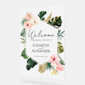 アクリルのリハーサルのディナーウェルカムサイン | 熱帯性 アクリルサイン (傾斜)