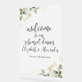 アクリルのリハーサルのディナーウェルカムサイン | 緑 アクリルサイン (傾斜)