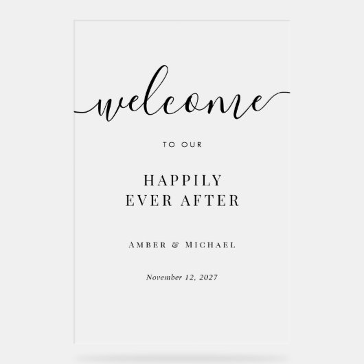 アクリルの印結婚象の後で幸せに アクリルサイン (正面)