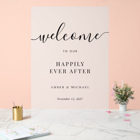 アクリルの印結婚象の後で幸せに アクリルサイン (ウェディング)