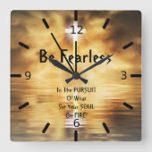 アクリルの四角い壁の時計は、あなたの魂に恐れを知らない スクエア壁時計 (正面)