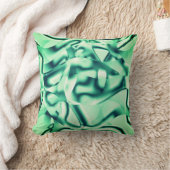 アクリルの曲線の緑の形状、ミントシェード クッション (ブランケット)