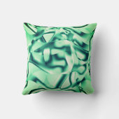 アクリルの曲線の緑の形状、ミントシェード クッション (裏面)