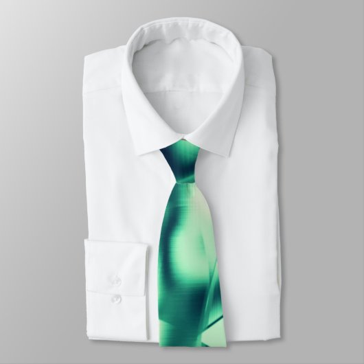 アクリルの曲線の緑の形状、ミントシェード ネクタイ (タイ)