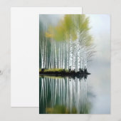 アクリルの木の反射 シーズンカード (正面/裏面)