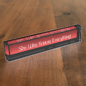 アクリルの机の名札すべてを知っている彼女! デスクネームプレート (側面)