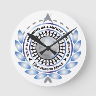 アクリルの柱時計 ラウンド壁時計