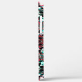 アクリルの破片をシミュレートした赤から灰色のシアンの曼荼羅 Case-Mate iPhoneケース (裏面 / 左)