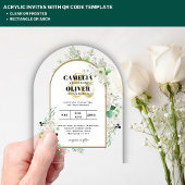 アクリルの結婚式でボホホワイトローズを素朴誘う アクリル招待状