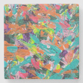 アクリルの色と絵を描表現 ストーンコースター (正面)