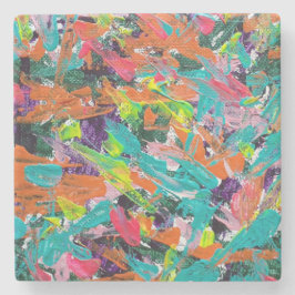 アクリルの色と絵を描表現 ストーンコースター