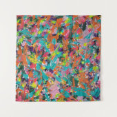 アクリルの色と絵を描表現 タペストリー (正面(横))