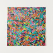 アクリルの色と絵を描表現 タペストリー (正面)