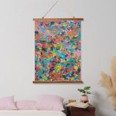 アクリルの色と絵を描表現 吊り下げ型タペストリー (寝室)