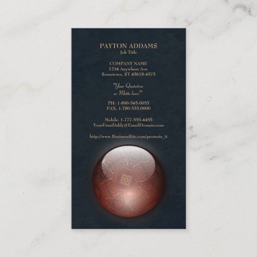 アクリルの視野の宝石の縦の名刺 名刺 (正面)