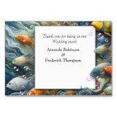 アクリルの魚とサンゴの水中芸術 テーブルナンバー (裏面)