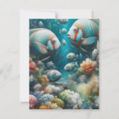 アクリルの魚とサンゴの水中芸術 案内状 (裏面)