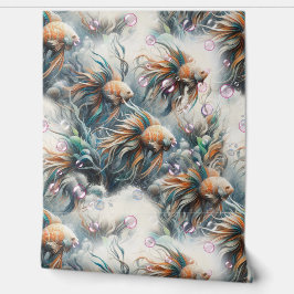 アクリルの魚と珊瑚の水中絵を描芸術 壁紙