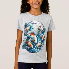 アクリルの魚と珊瑚の水中絵を描芸術 Tシャツ