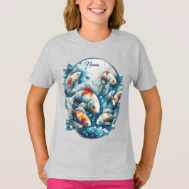 アクリルの魚と珊瑚の水中絵を描芸術 Tシャツ