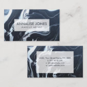 アクリルの黒大理石塗り 名刺 (正面/裏面)