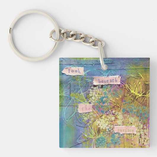 アクリルのkeychain -表面の下で見て下さい キーホルダー (正面)