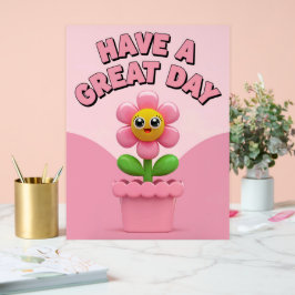 アクリルは日素晴らしにピンクの花の看板を持つ アクリルサイン