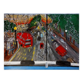 アクリルアートロンドンシーンポスター ポスター