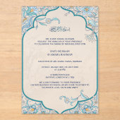 アクリルイスラム教ウェディング招待状 | 半透明 アクリル招待状 (正面)