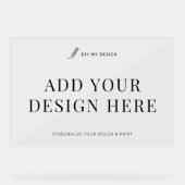 アクリルイベントサインプリント36x24"水平 アクリルサイン (正面)