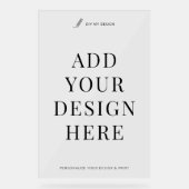 アクリルイベントサイン印刷24x36インチカスタムデザイン アクリルサイン (正面)