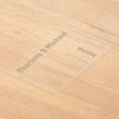 アクリルウェディング招き金ゴールドはっきりした文字モダン アクリル招待状 (レイダウン)