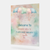 アクリルウェルカムサインツインズボーイアンドガールシャワー アクリルサイン (傾斜)