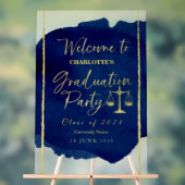 アクリルウェルカムパーティー標識 |卒業法科大学院 アクリルサイン (ニュートラル)