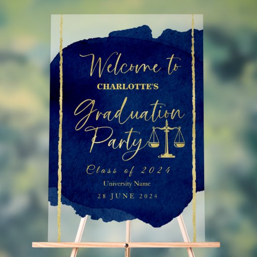 アクリルウェルカムパーティー標識 |卒業法科大学院 アクリルサイン (ニュートラル)