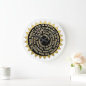 アクリルウォールクロック金ゴールドブラック24時間 ラージ壁時計 (ホーム)