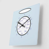 アクリルウォールクロック/メタポリムデザイン スクエア壁時計 (傾斜)