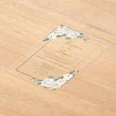 アクリルエレガントなウェディング招待状スペインのイン アクリル招待状 (レイダウン)