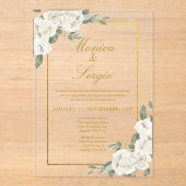 アクリルエレガントなウェディング招待状スペインのイン アクリル招待状 (正面)