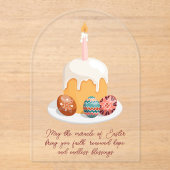 アクリルエレガントイースターグリーティングカード アクリル招待状 (正面)