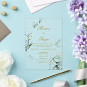 アクリルエレガントグ結婚リースペインのズ アクリル招待状 (インサイチュ (ウェディング))