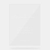 アクリルエレガントヴィンテージウェディングウェルカムサイン アクリルサイン (正面)