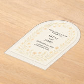 アクリルエレガント澄ん結婚式招待状 アクリル招待状 (レイダウン)