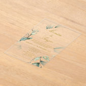 アクリルエレガント結婚式招待状インスペインの アクリル招待状 (レイダウン)