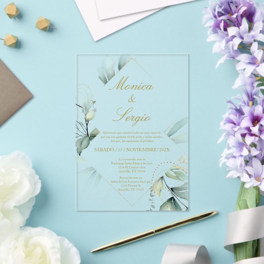 アクリルエレガント結婚式招待状インスペインの アクリル招待状 (インサイチュ (ウェディング))