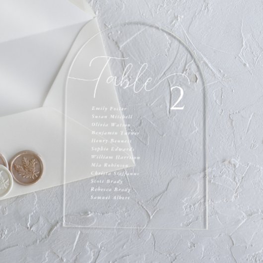 アクリルエレガント結婚製シーティンググラフカード アクリル招待状