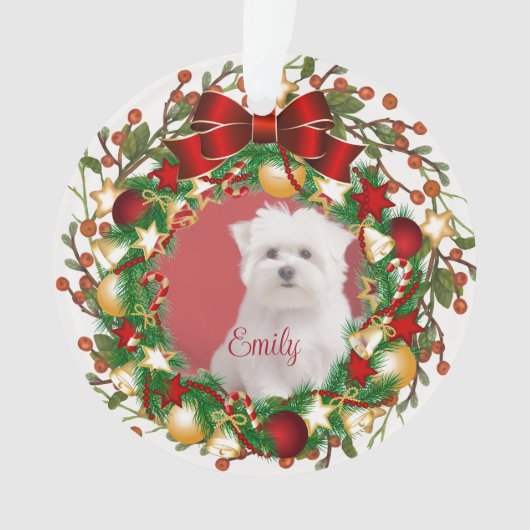 アクリルオーナメントを写真でパーソナライズ オーナメント (正面)