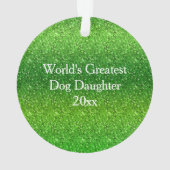 アクリルオーナメントフフェイクォトグリーンレッドスパークル オーナメント (裏面)