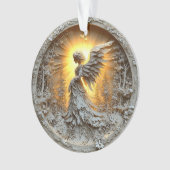 アクリルオーナメント白熱［赤熱］光を放つ天使 オーナメント (正面)